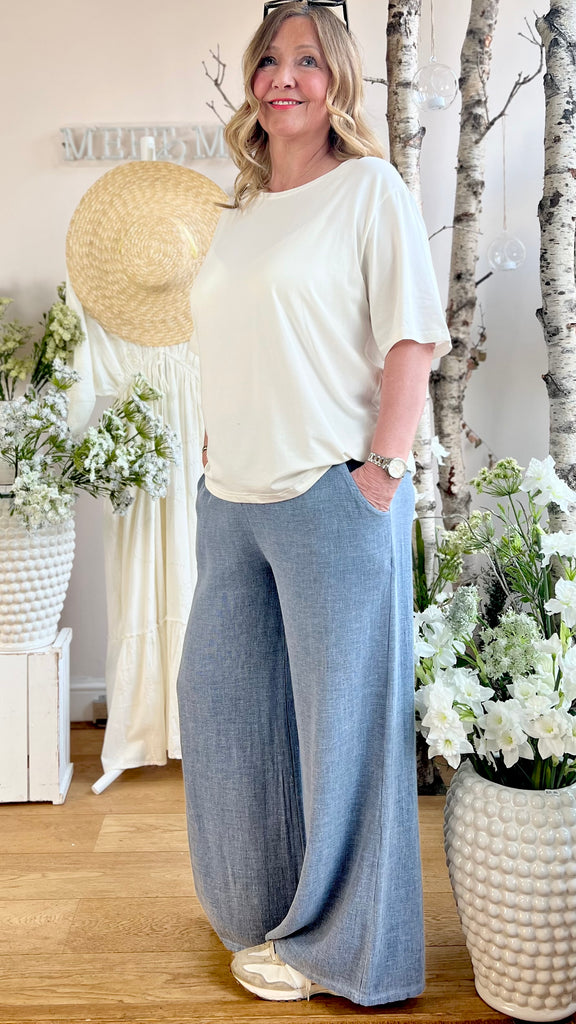 Darcy Washed Linen Trousers. Available In Three Colours.