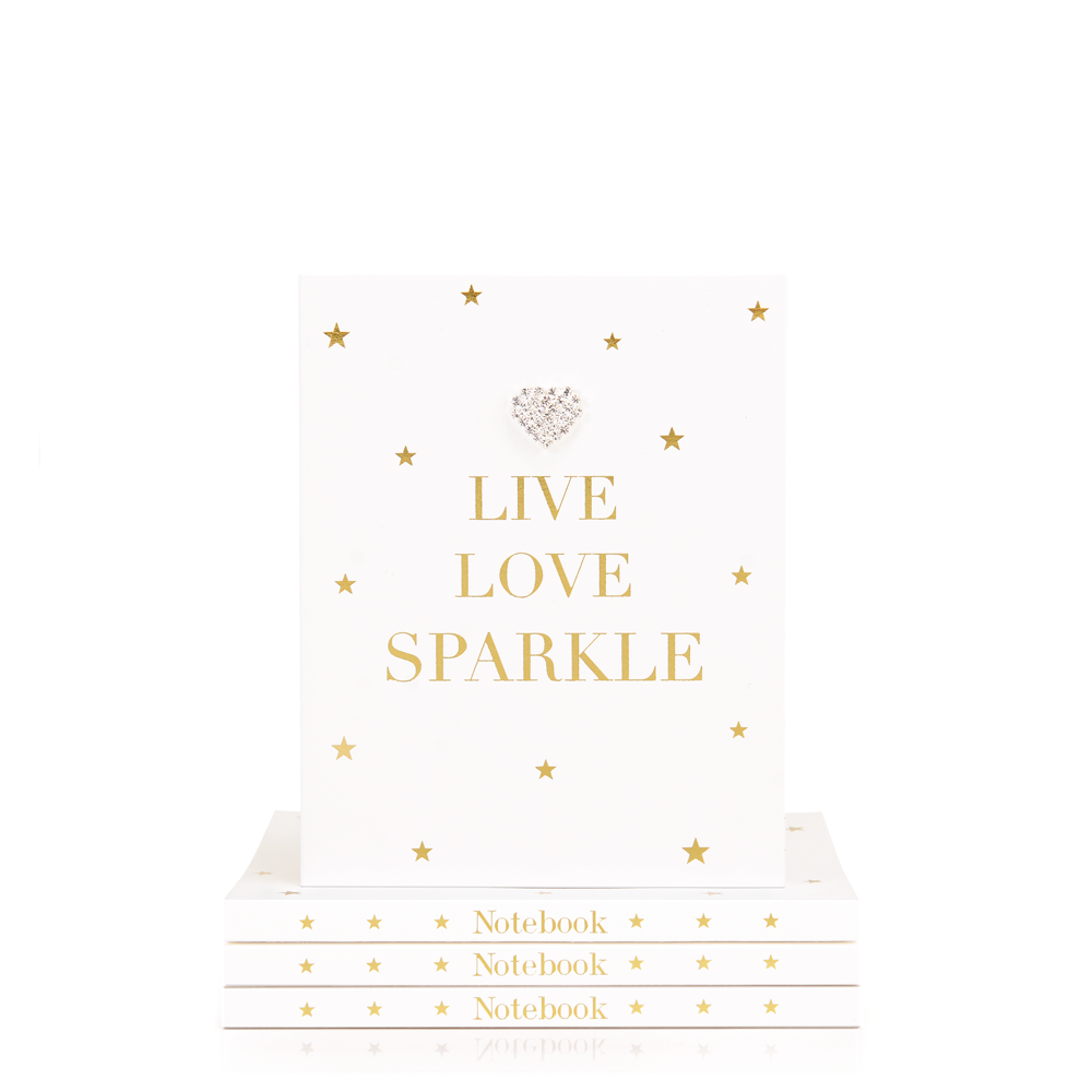 Mad Dots Small Notebook, Live Love Sparkle