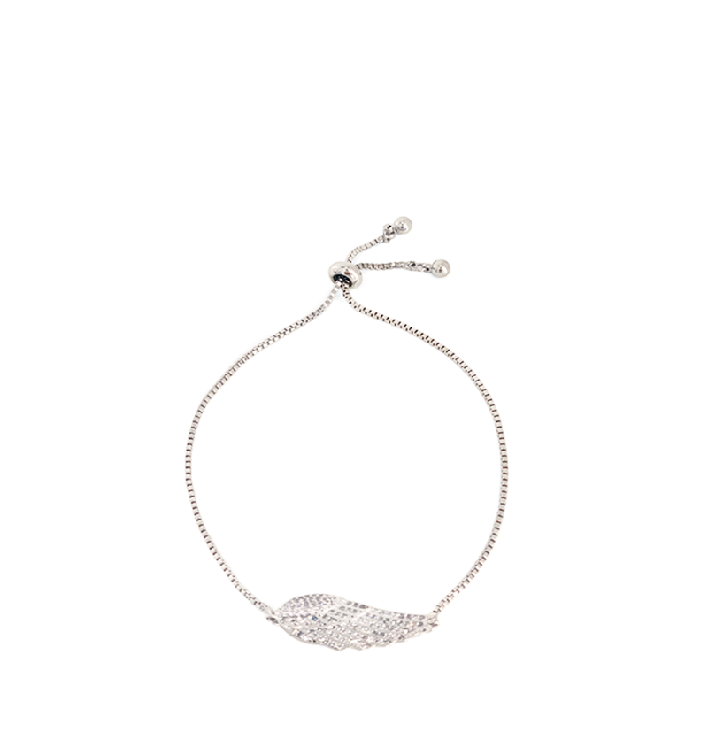 Hearts Jewellery Silver Angel Wing Diamond Bracelet