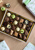 Two Beautiful Boxes Of Luxury Belgian Chocolates. Green & Cream Floral.