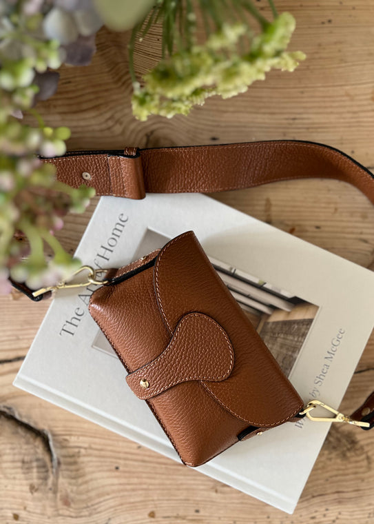 The Beaufort Tan Leather Cross Body Bag.