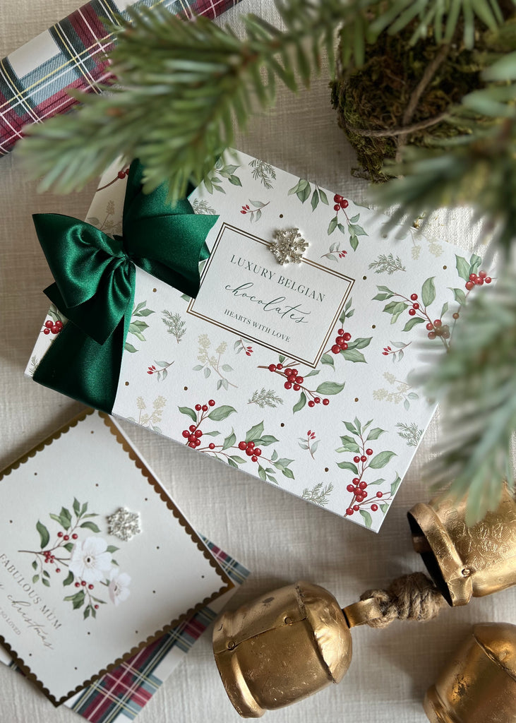 Beautiful Christmas Box Of 24 Luxury Belgian Chocolates.
