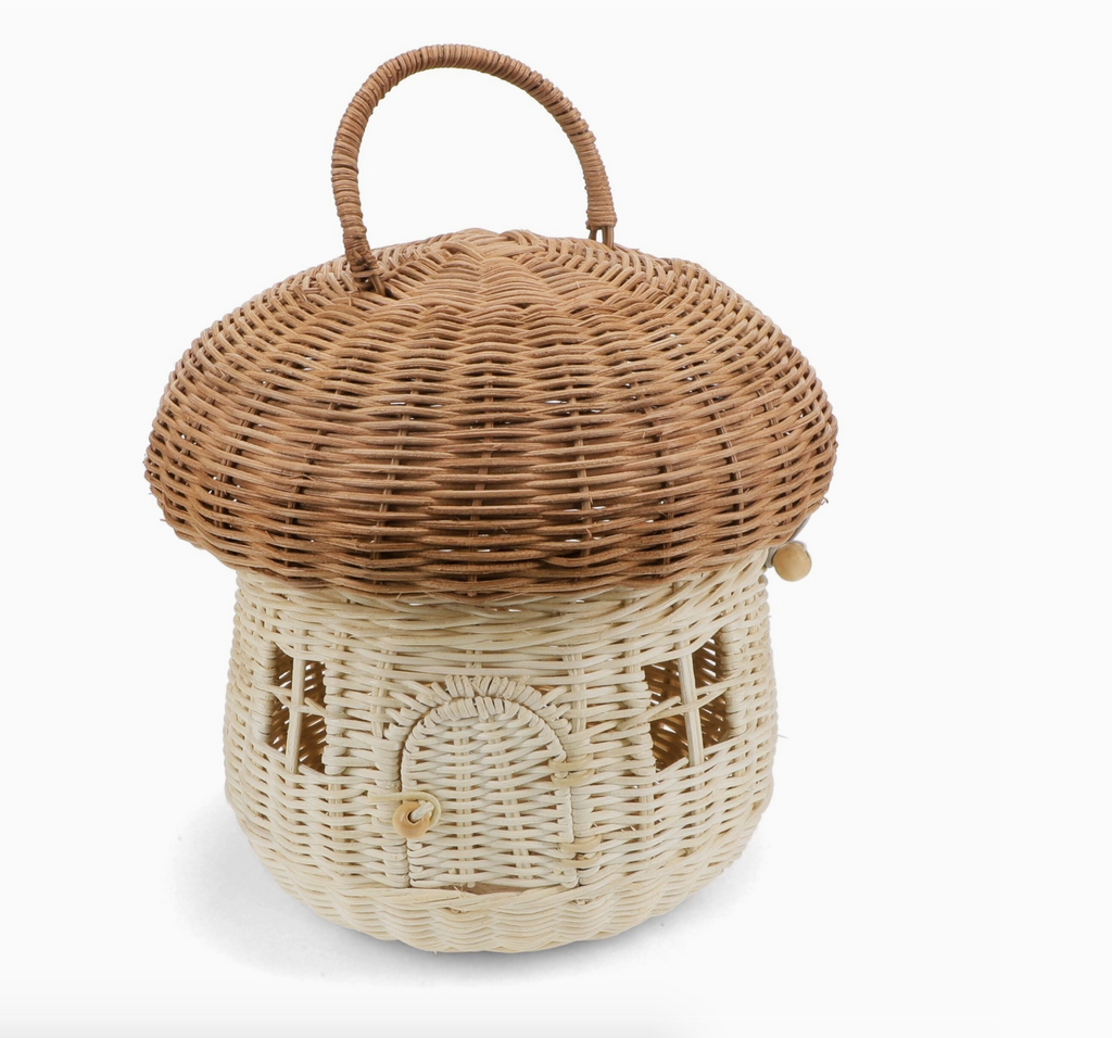 Decorative Mushroom Shaped  Rattan Basket.