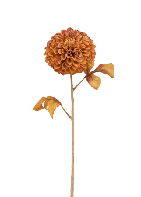 The Cynthia Faux Dahlia. Burnt Orange.