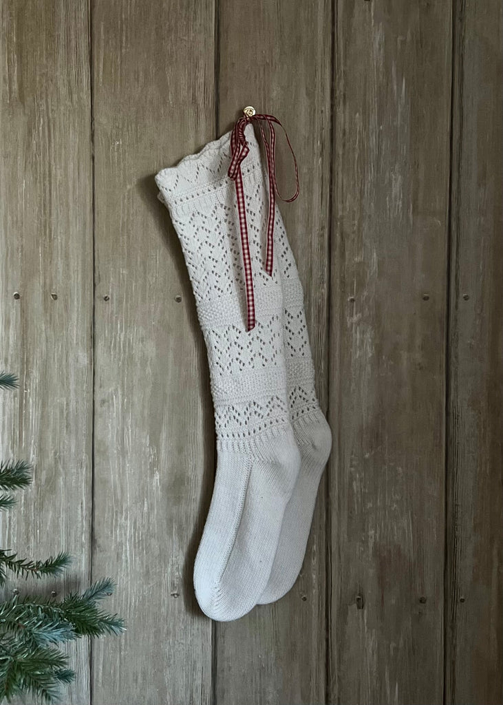 Long Pretty Leg Warmer Socks. Winter White.