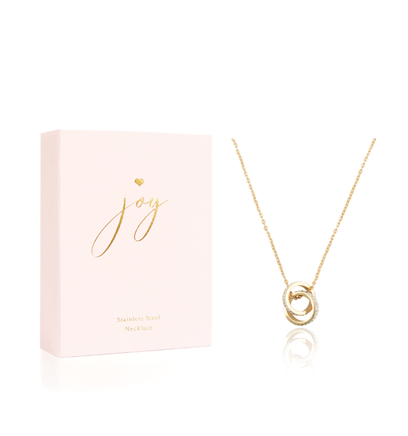Hearts Jewellery, Looped Rings Necklace, Joy