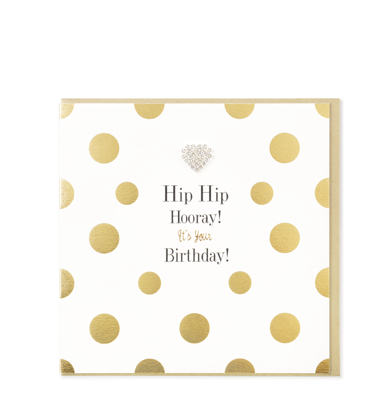 Mad Dots Greetings Card, Hip Hip Hooray It's Your Birthday
