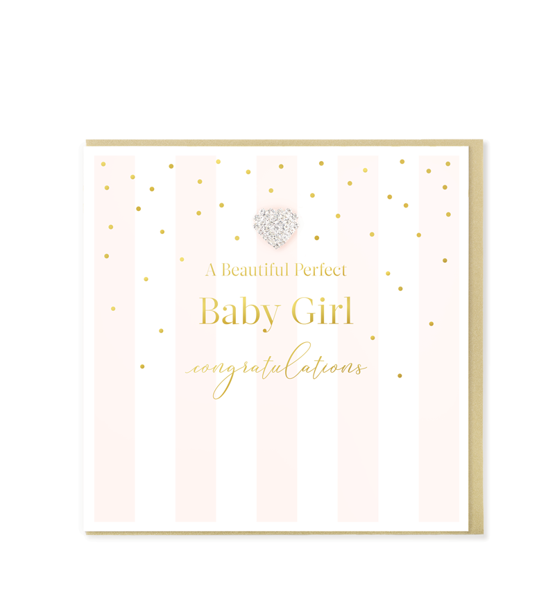Mad Dots Greetings Card, Perfect Baby Girl, Congratulations