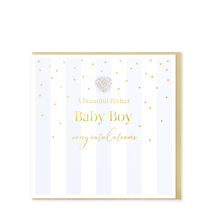 Mad Dots Greetings Card, Perfect Baby Boy, Congratulations