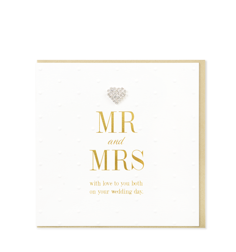 Mad Dots Greetings Card, Mr & Mrs Wedding Day