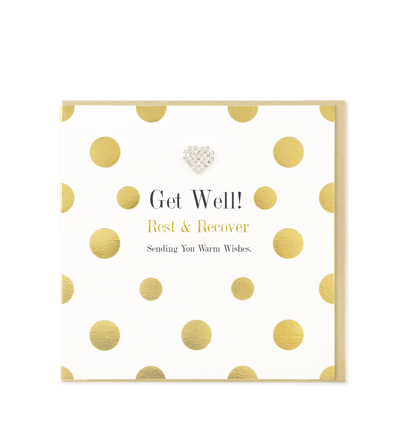 Mad Dots Greetings Card, Get Well! Rest & Recover