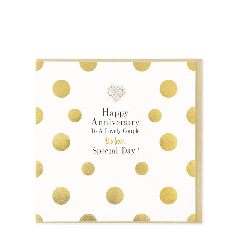 Mad Dots Greetings Card, Happy Anniversary To A Lovely Couple