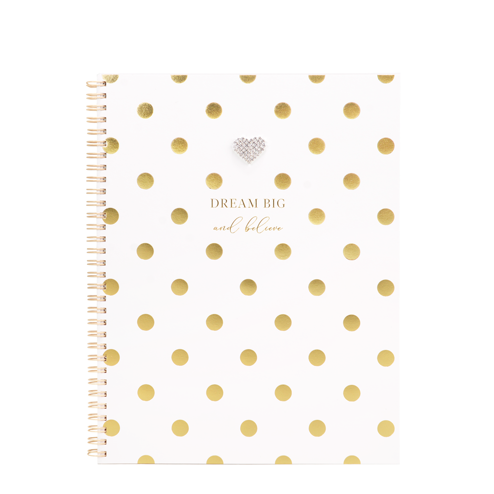 Mad Dots Large Notebook, Dream Big & Believe