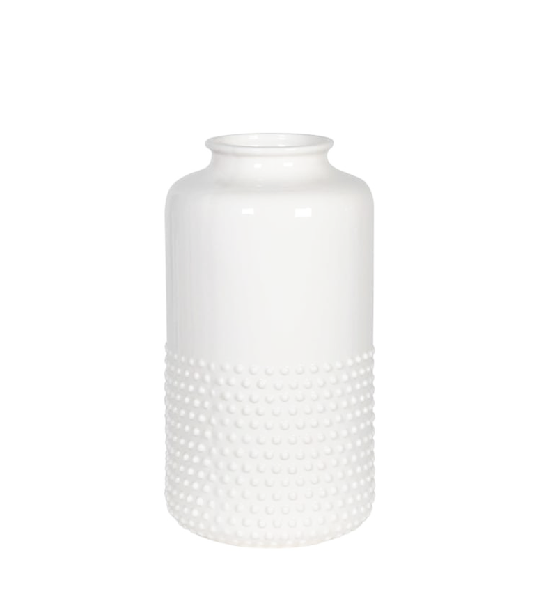 Modern Ceramic Large White Vase. (Available In Store Only)